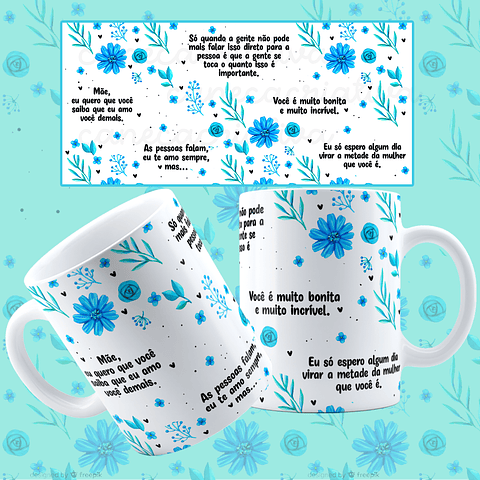 Arte Caneca Mãe quero que você saiba Arquivo em Jpg 