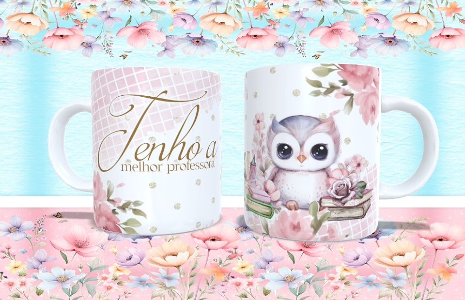 4 Arte para Caneca Professora Arquivo Editável 2