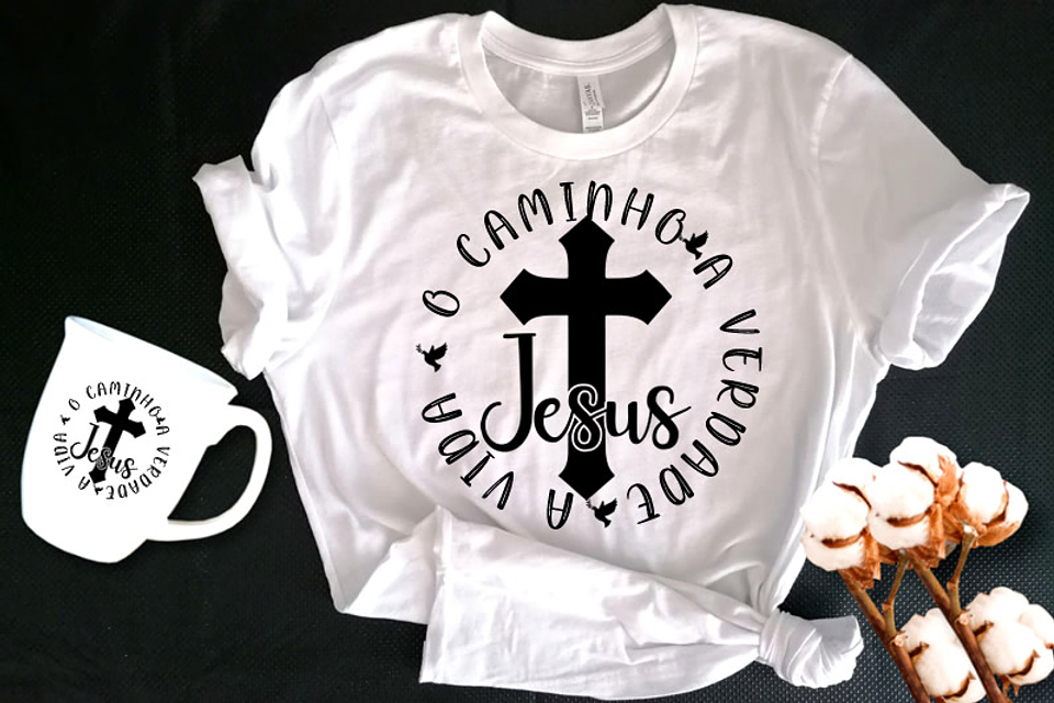 6 Arte para Camisa Jesus Religião Arquivo em Png 2