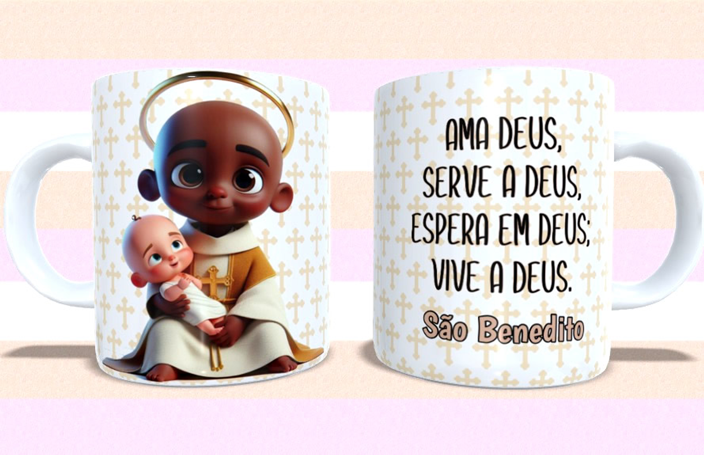 5 Arte para Caneca Santinhos cute Arquivo em Jpg  2