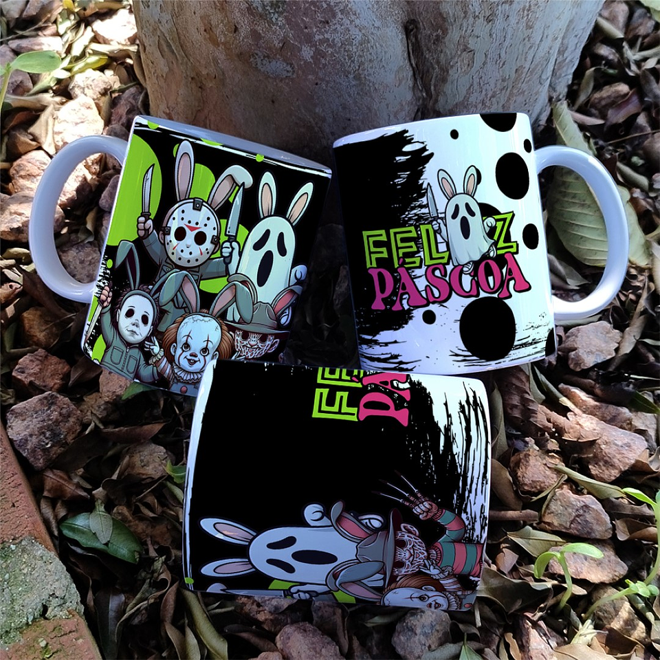 5 Arte para Caneca Páscoa Terror Arquivo em Jpg  4
