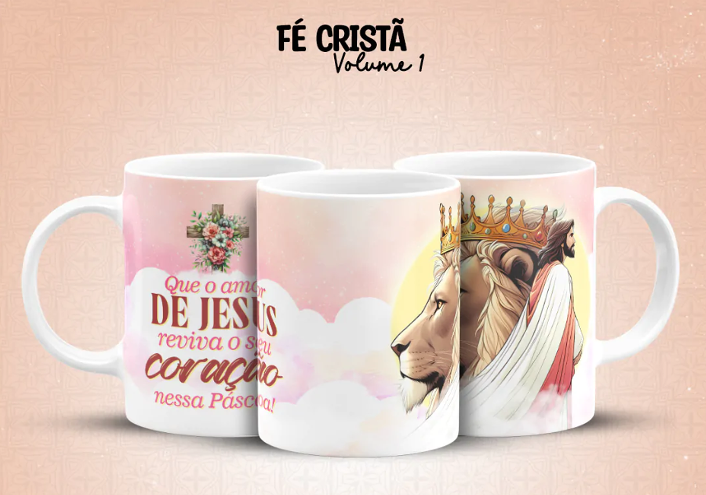 10 Arte para Caneca Fé Cristã Arquivo em Jpg 3