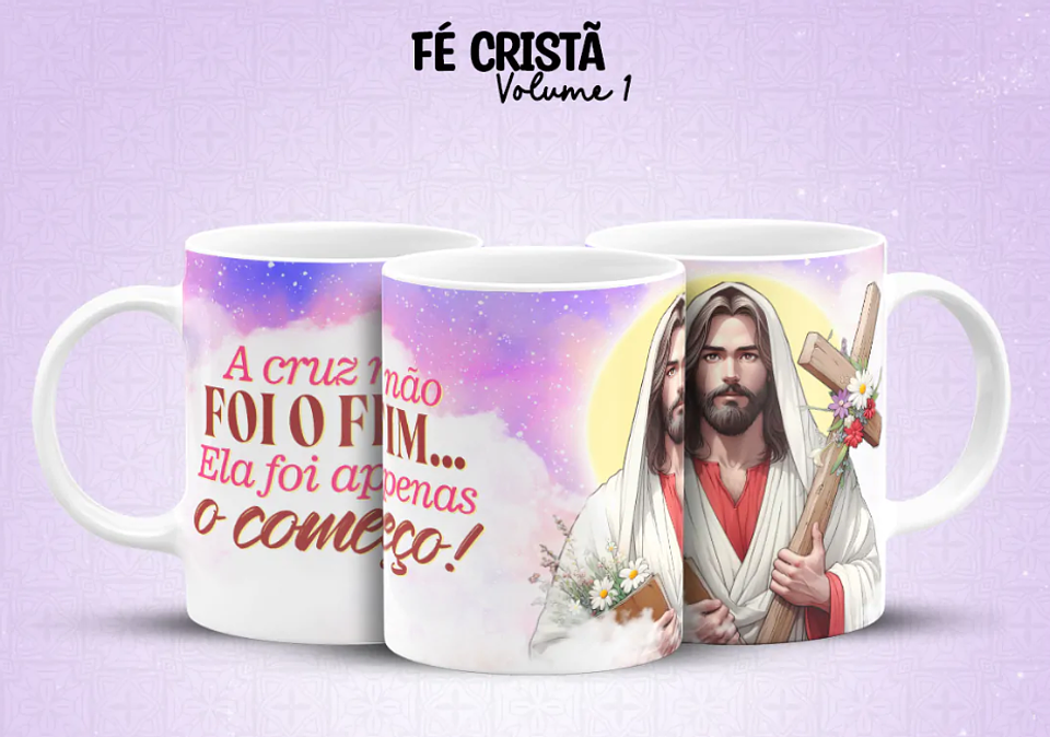 10 Arte para Caneca Fé Cristã Arquivo em Jpg 4