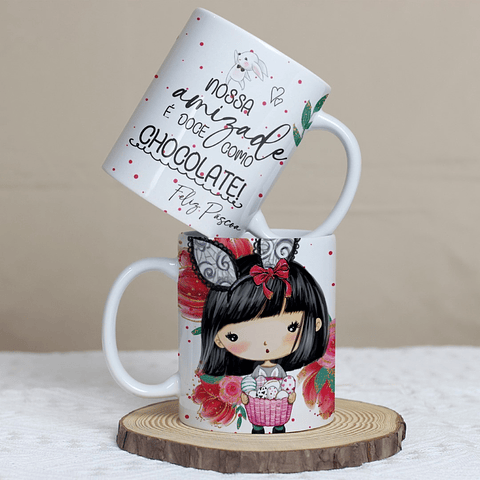 11 Arte para Caneca Amigas e Herois Arquivo em Editável