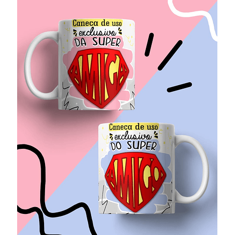 20 Arte para Caneca Supers Familia Arquivo em Jpg