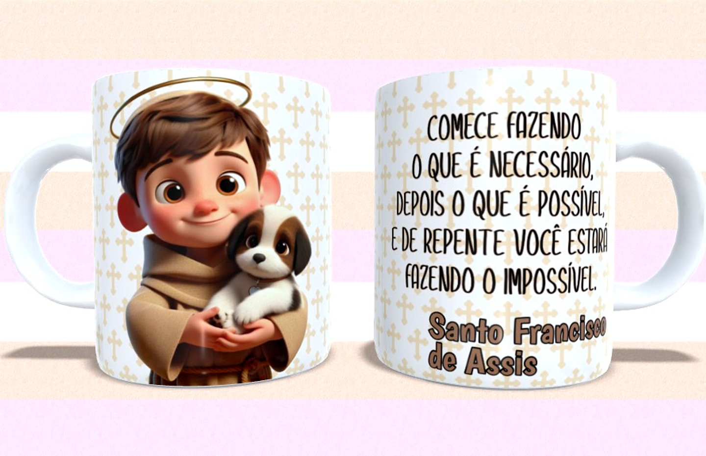 5 Arte para Caneca Santinhos cute Arquivo em Jpg  6