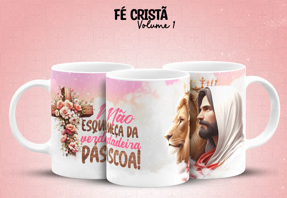 10 Arte para Caneca Fé Cristã Arquivo em Jpg 5
