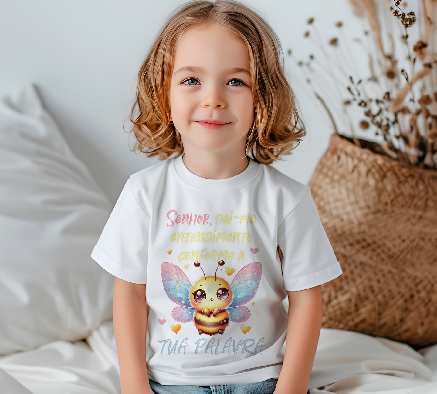 20 Arte para Camisa Infantil Abelinhas do Senhor Arquivo Editável 3