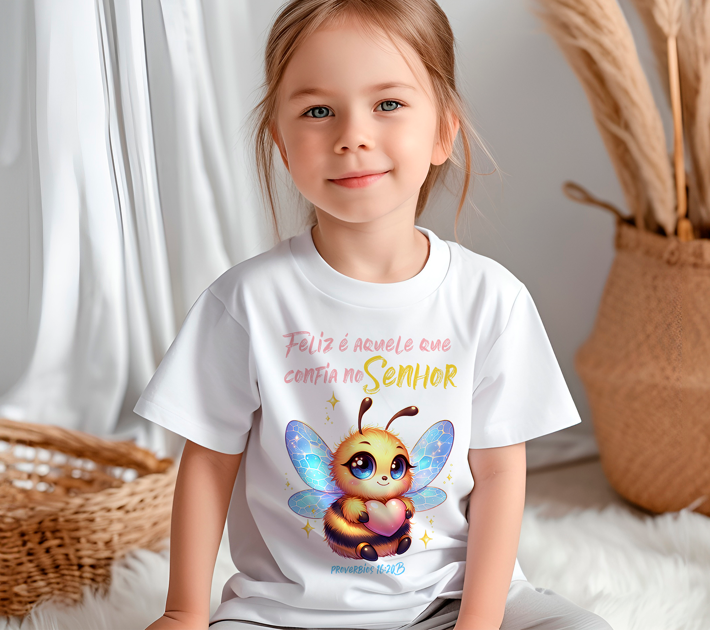 20 Arte para Camisa Infantil Abelinhas do Senhor Arquivo Editável 4