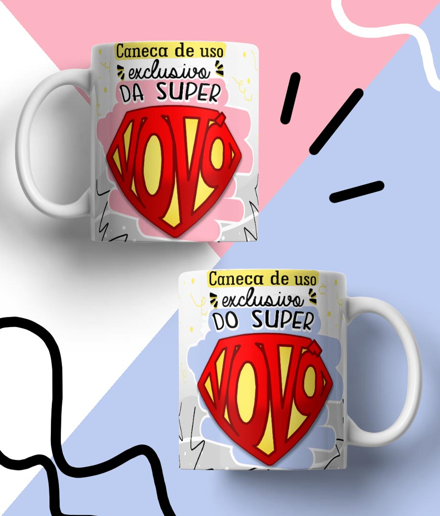 20 Arte para Caneca Supers Familia Arquivo em Jpg 4