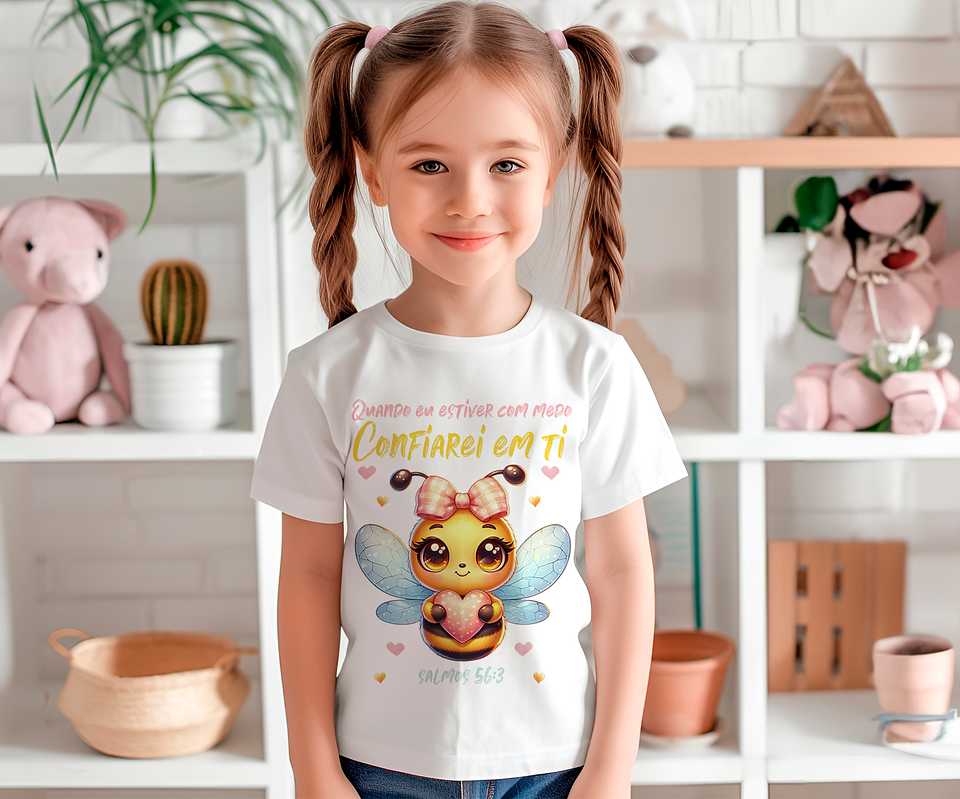 20 Arte para Camisa Infantil Abelinhas do Senhor Arquivo Editável 5