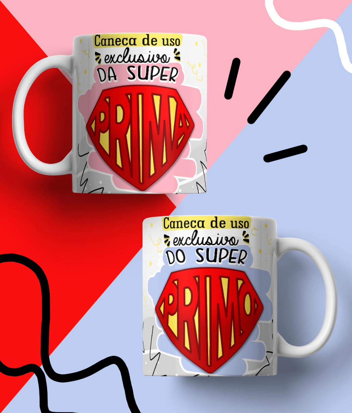 20 Arte para Caneca Supers Familia Arquivo em Jpg 6