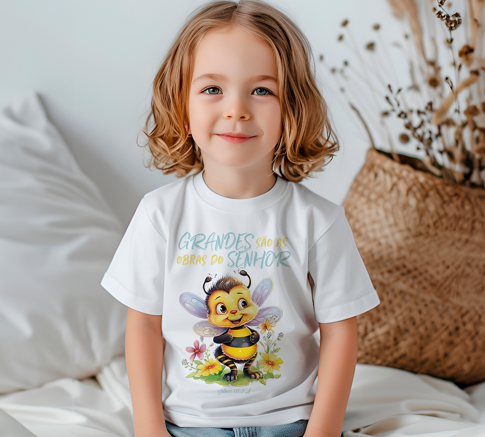 20 Arte para Camisa Infantil Abelinhas do Senhor Arquivo Editável 6