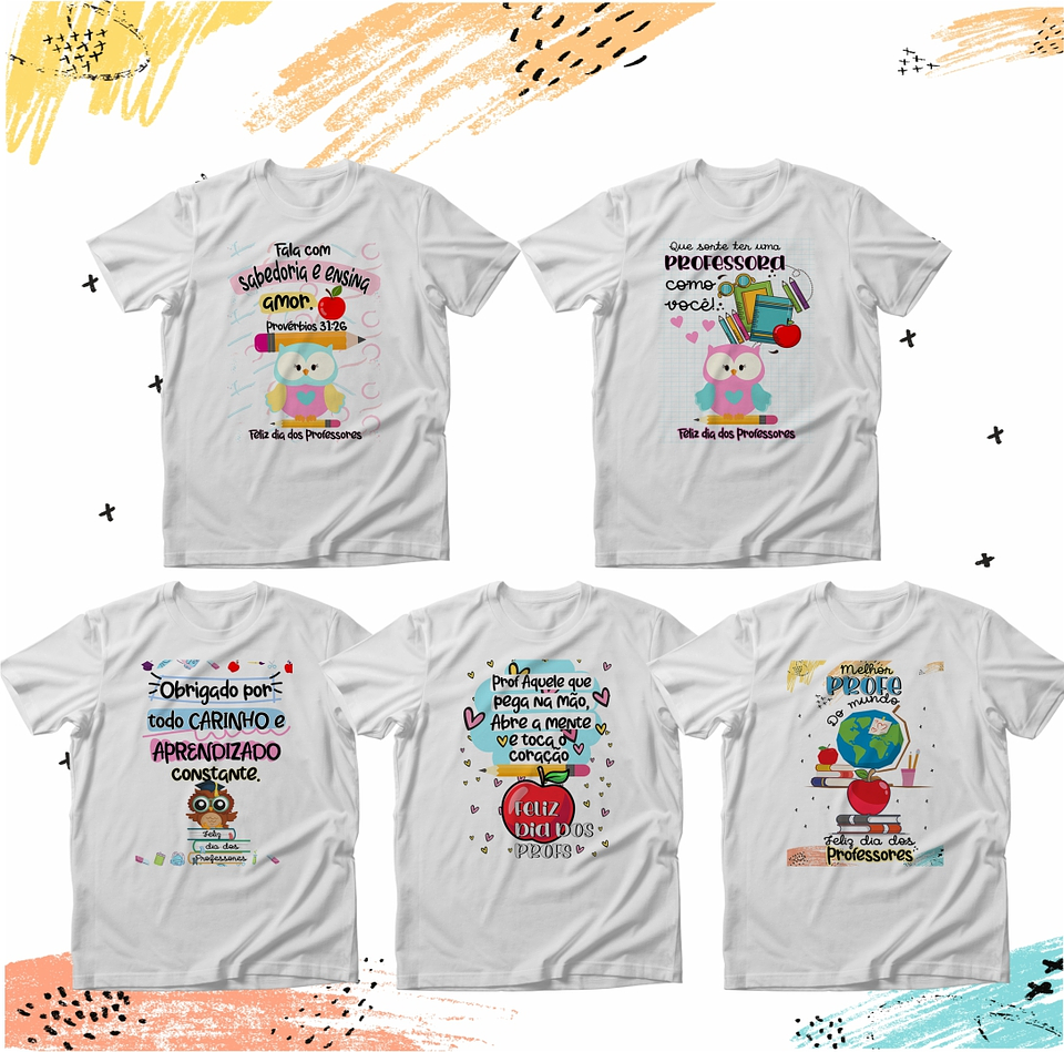 20 Arte para Caneca Camisa e Capa Agenda Dia dos Professores Arquivo Editável 6