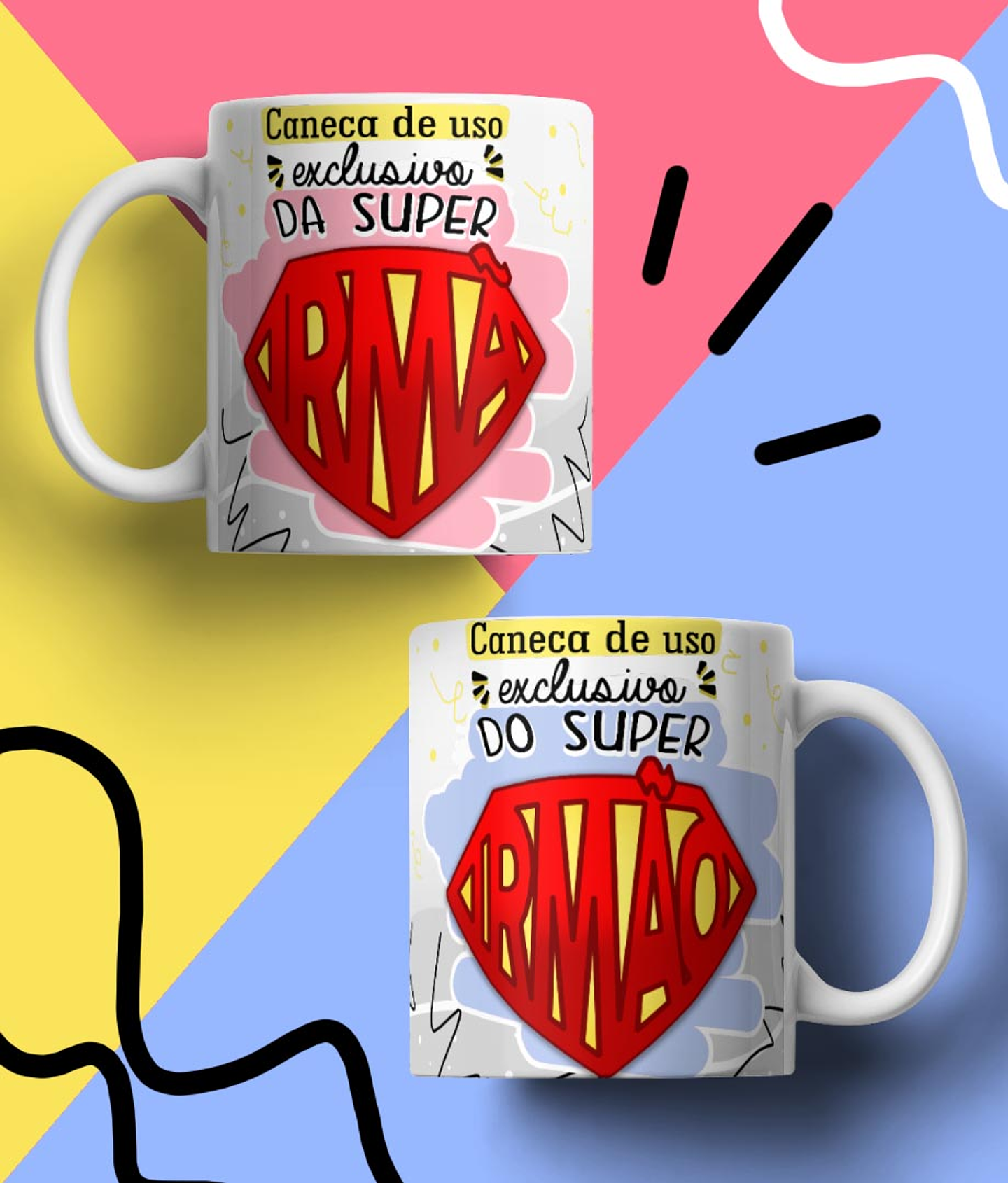 20 Arte para Caneca Supers Familia Arquivo em Jpg 9