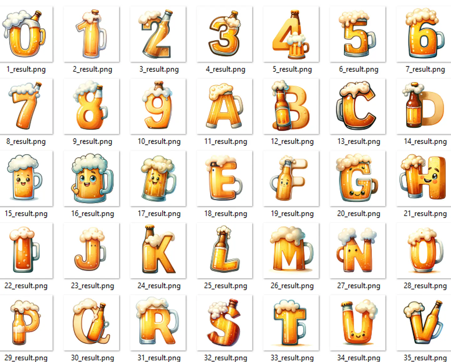 Kit Digital Alfabetos em Png  3