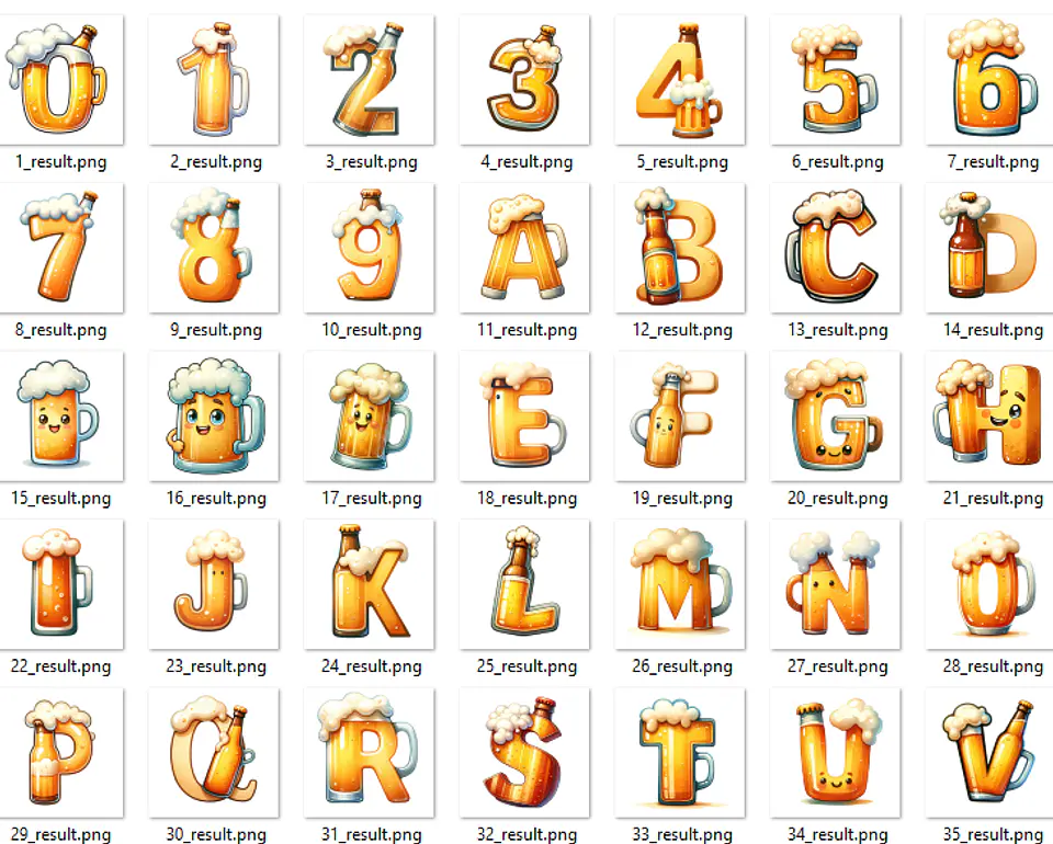 Kit Digital Alfabetos em Png  3