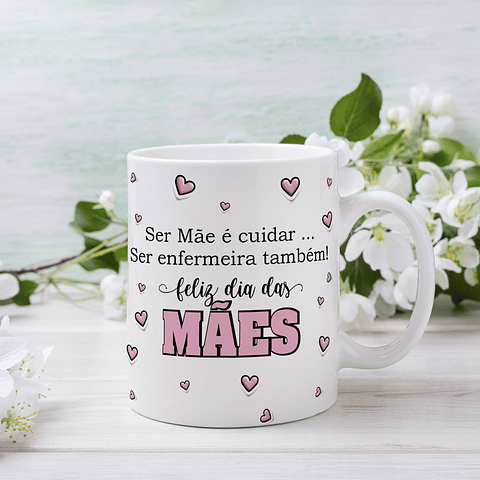 21 Arte para Caneca Dia das Mães Profissões Arquivo Editável