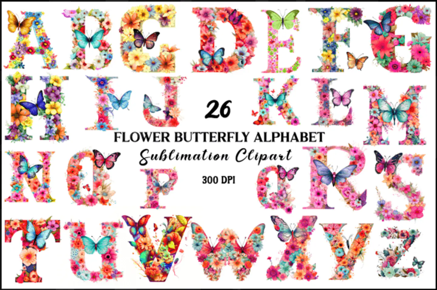 Kit Digital Alfabetos em Png  13