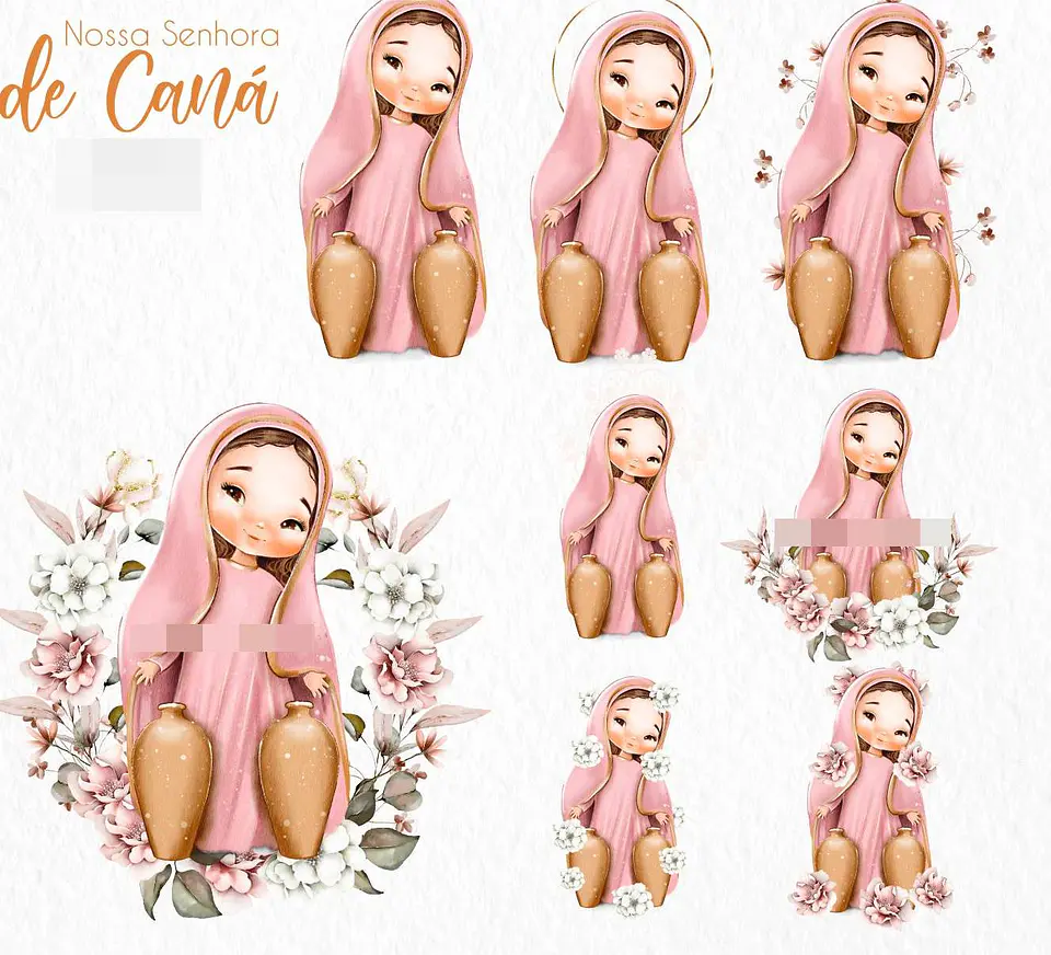 Kit Digital Nossa Senhora de Caná em Png 1