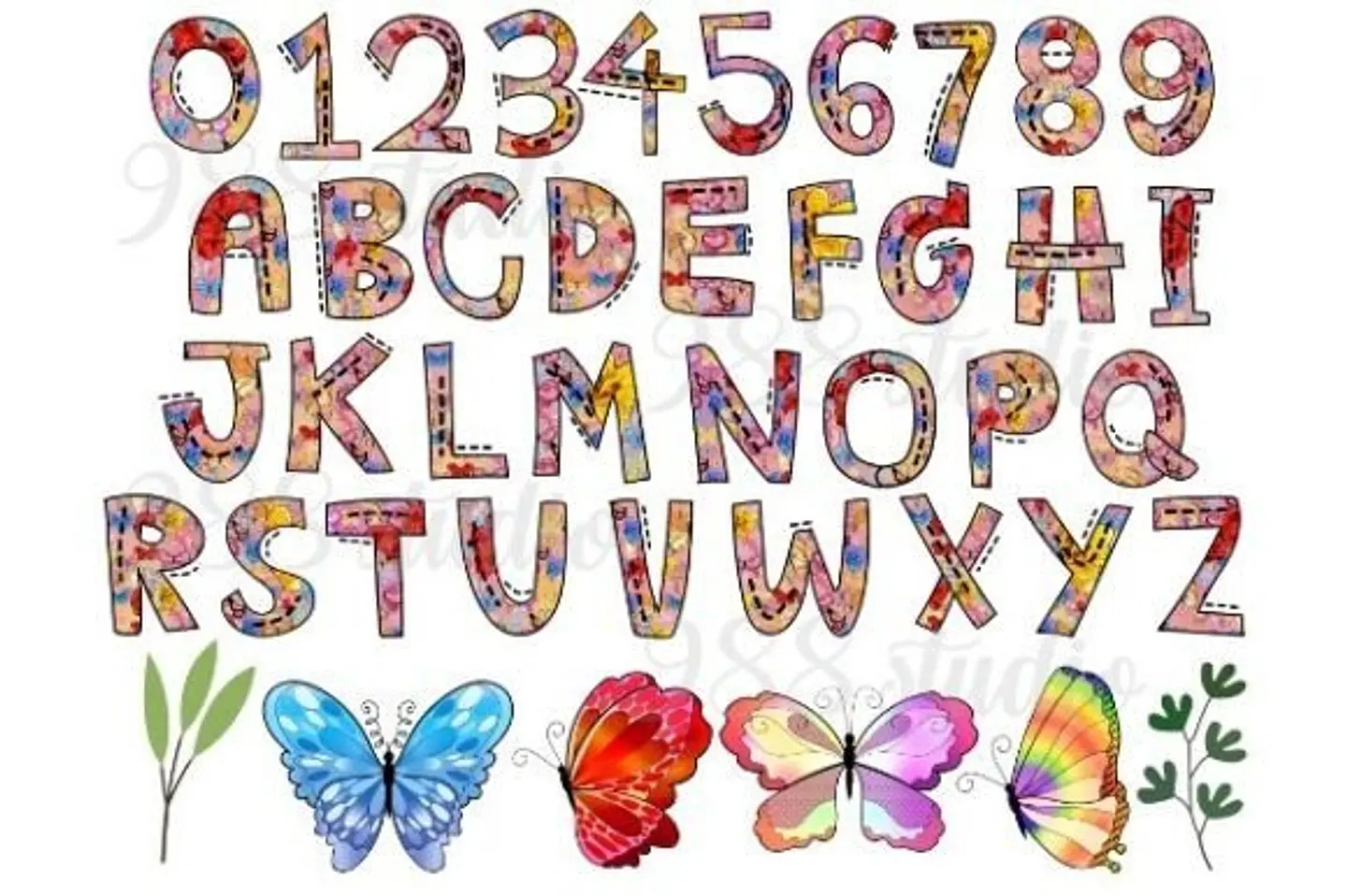 Kit Digital Alfabetos em Png  20