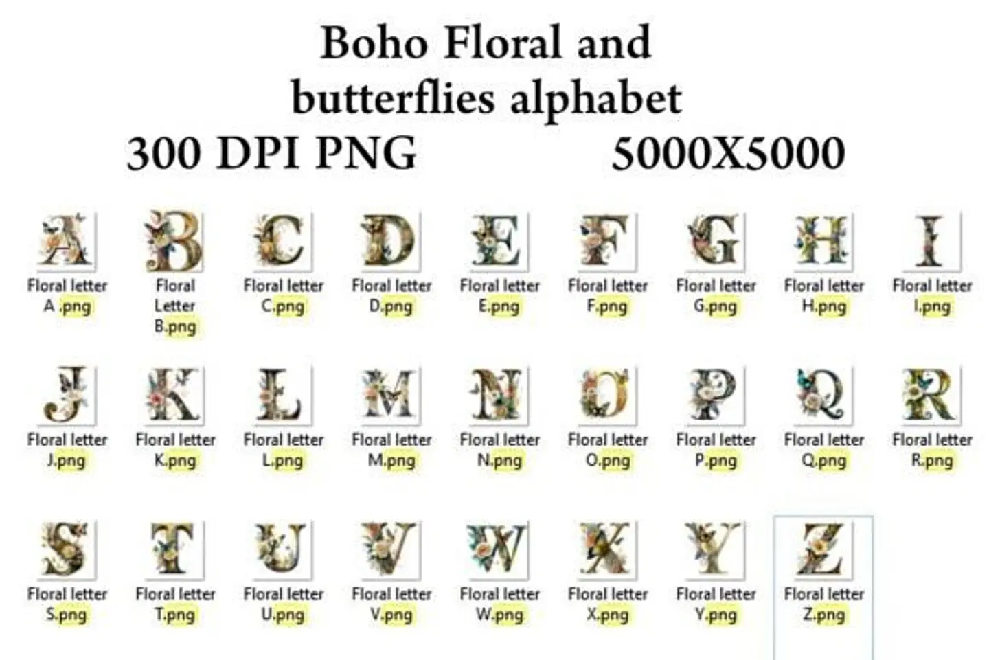 Kit Digital Alfabetos em Png  21