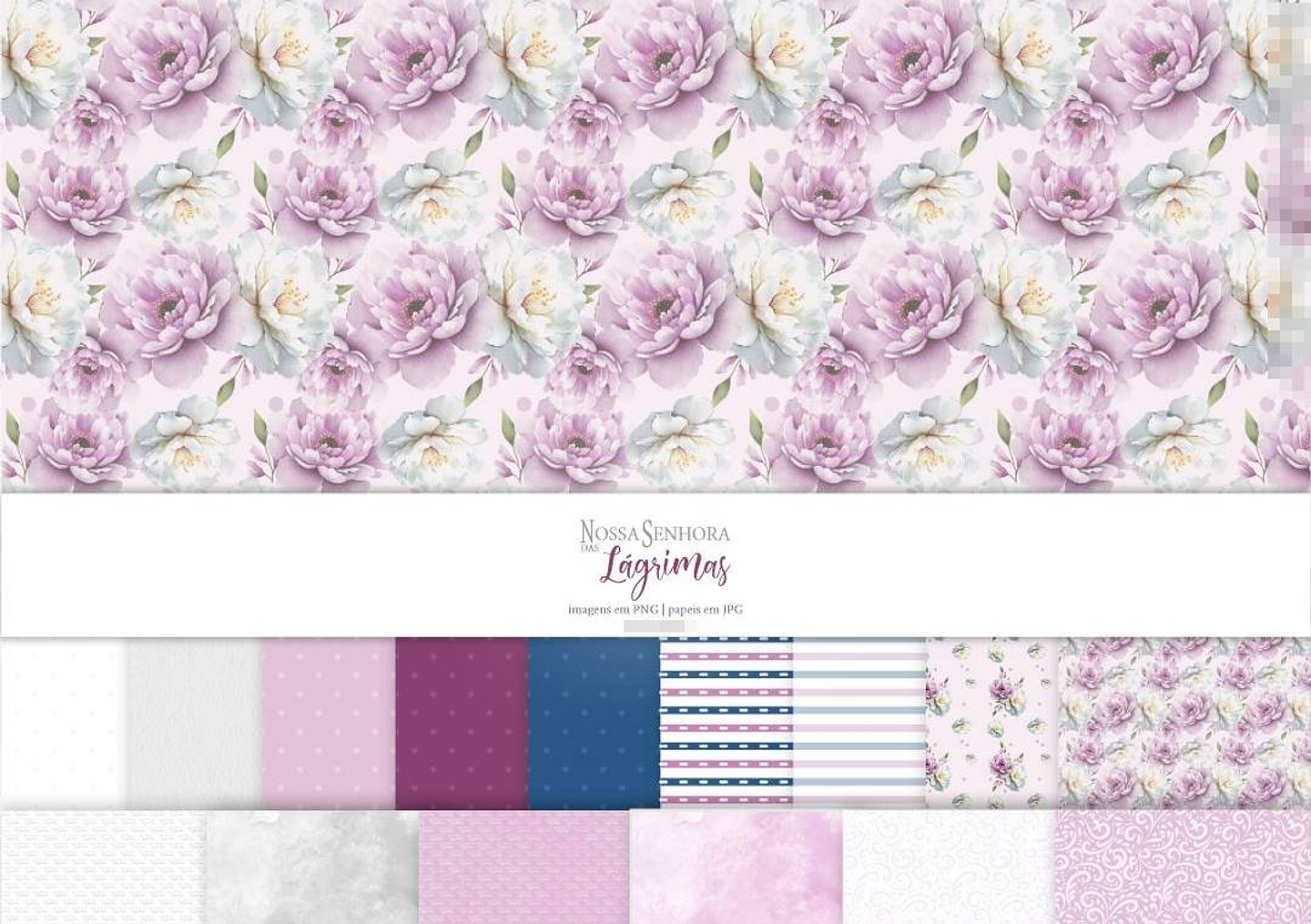 Kit Digital Nossa senhora das Lágrimas Aquarela em Png  5