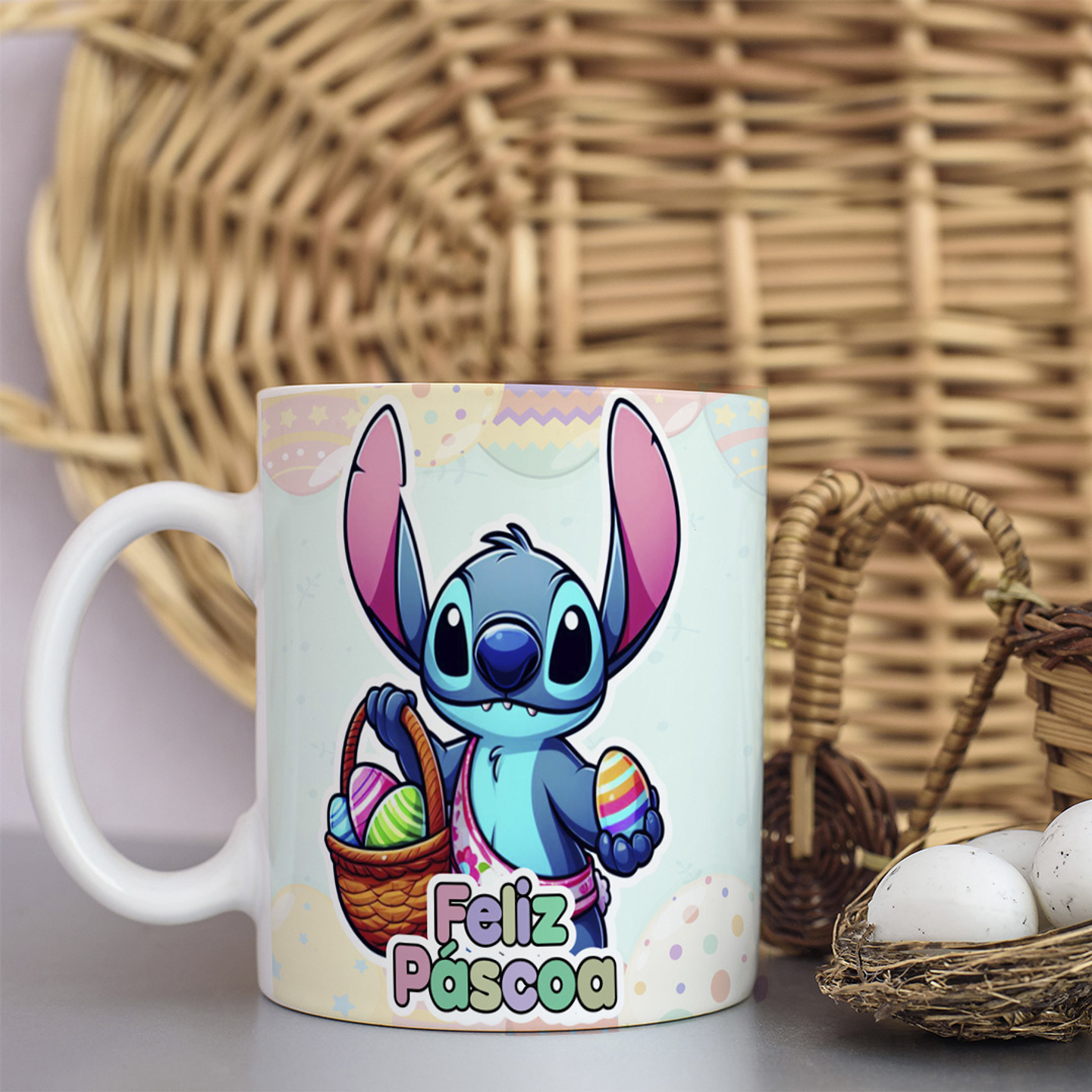 7 Arte para Caneca Páscoa Stitch Arquivo Editável 5
