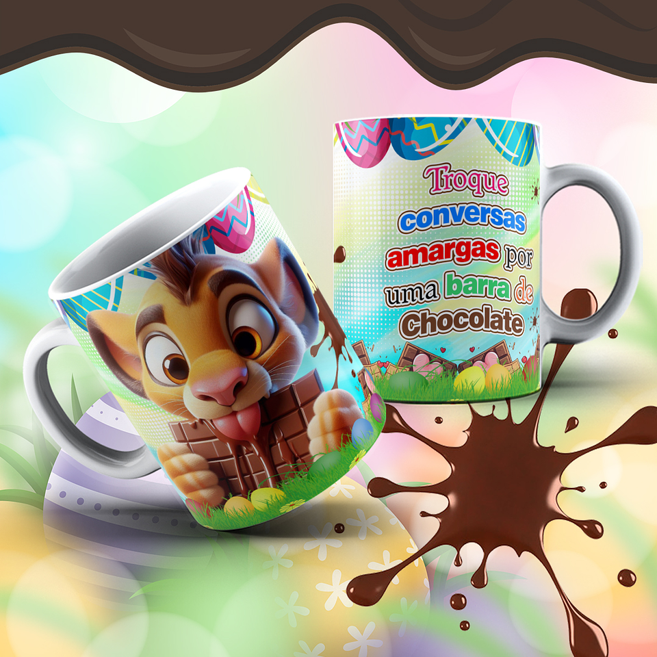 12 Arte para Caneca Páscoa Real dos Principes Arquivo Editável  2