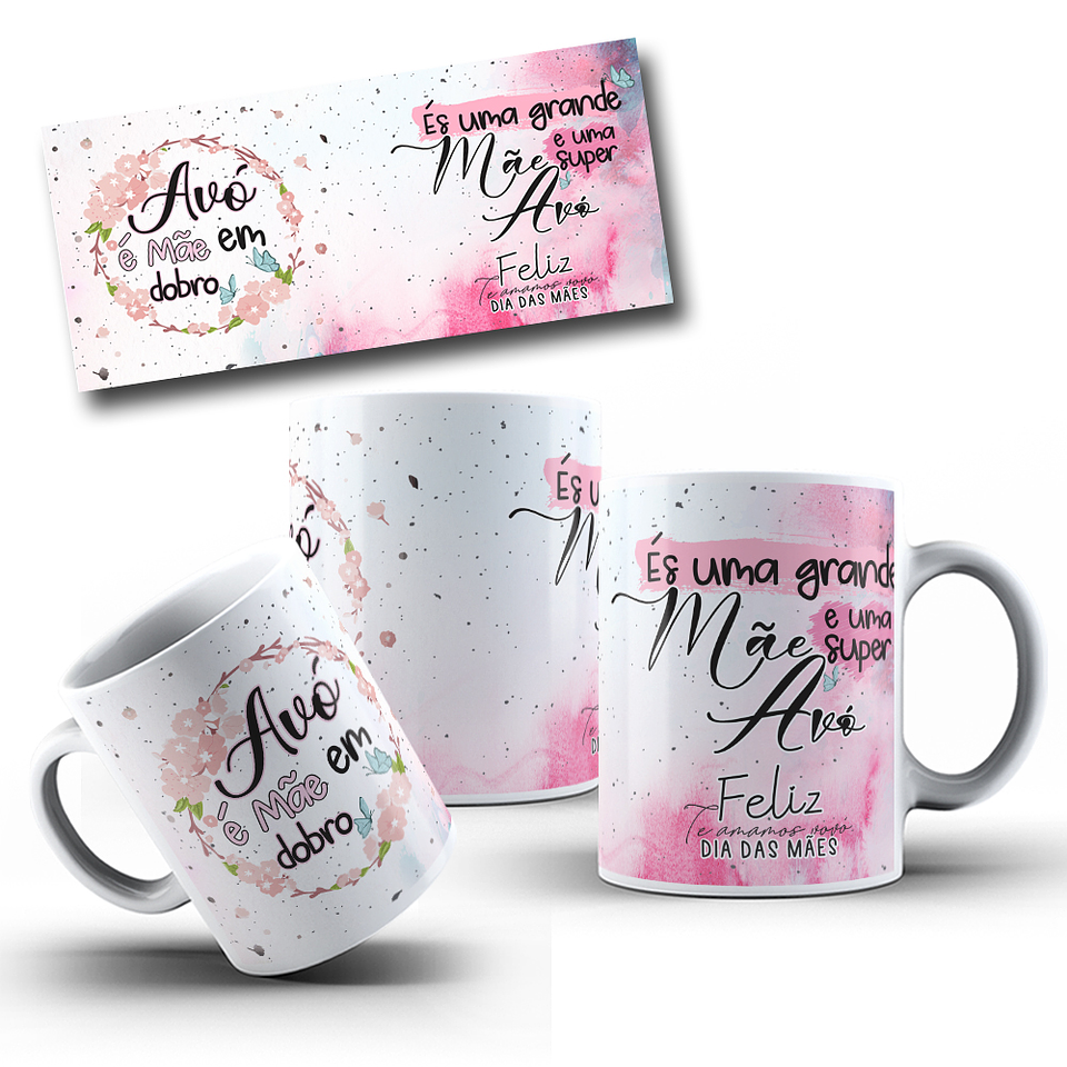 30 Arte para Caneca Ee Azulejo Dia das Mães Arquivo Editável 7