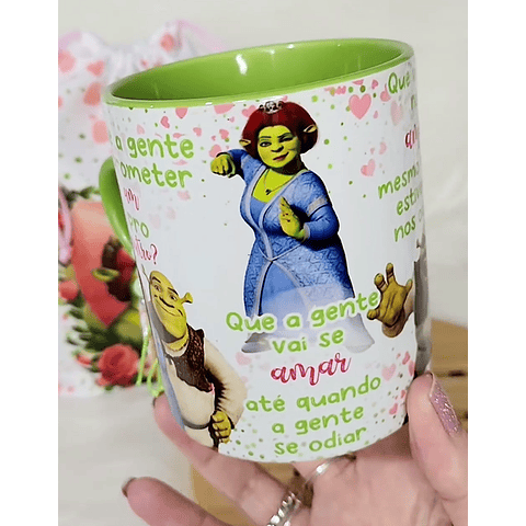 Artes Caneca O que a Gente Vai Prometer Um Para o Outro Shrek e Fiona Arquivos Editável