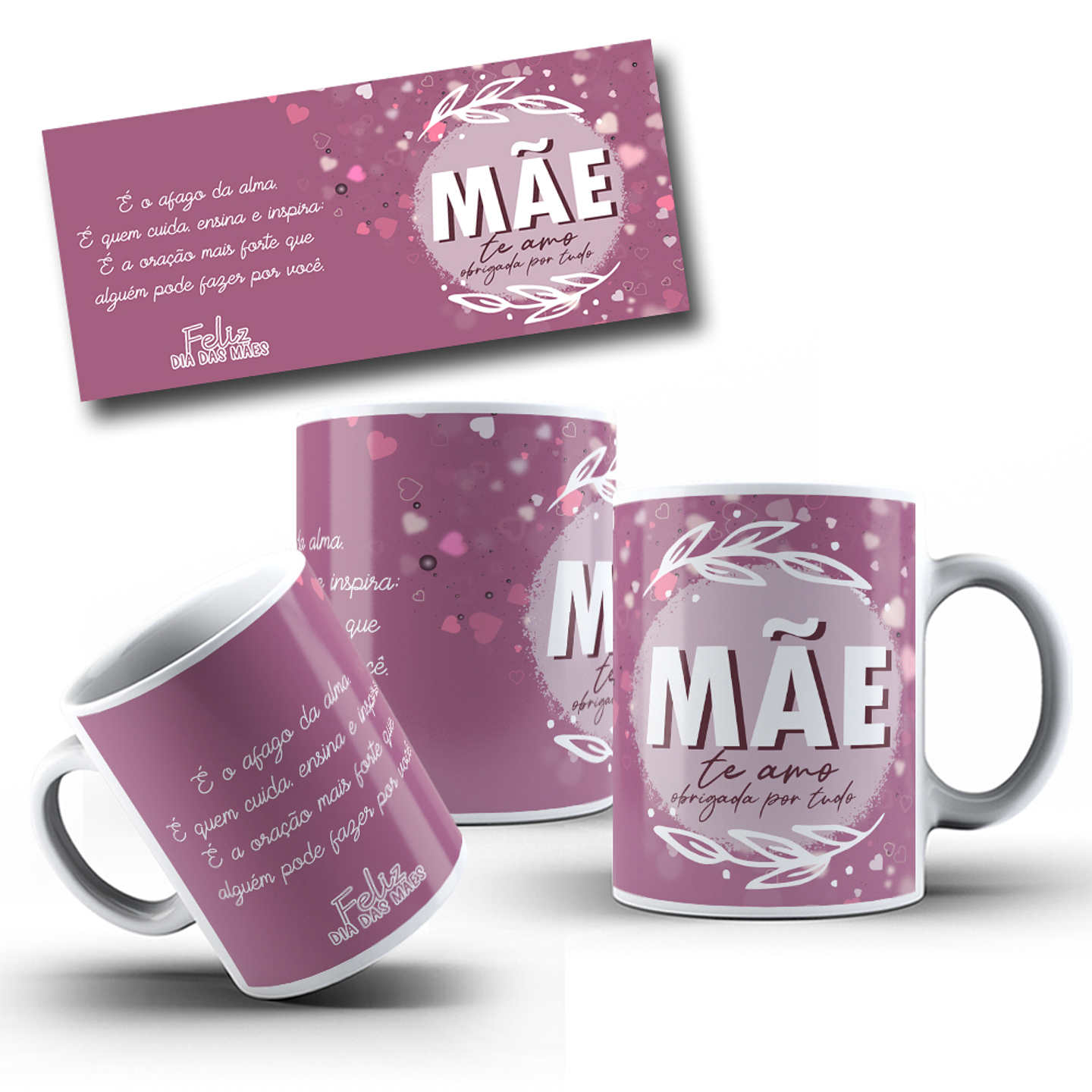 30 Arte para Caneca Ee Azulejo Dia das Mães Arquivo Editável 8