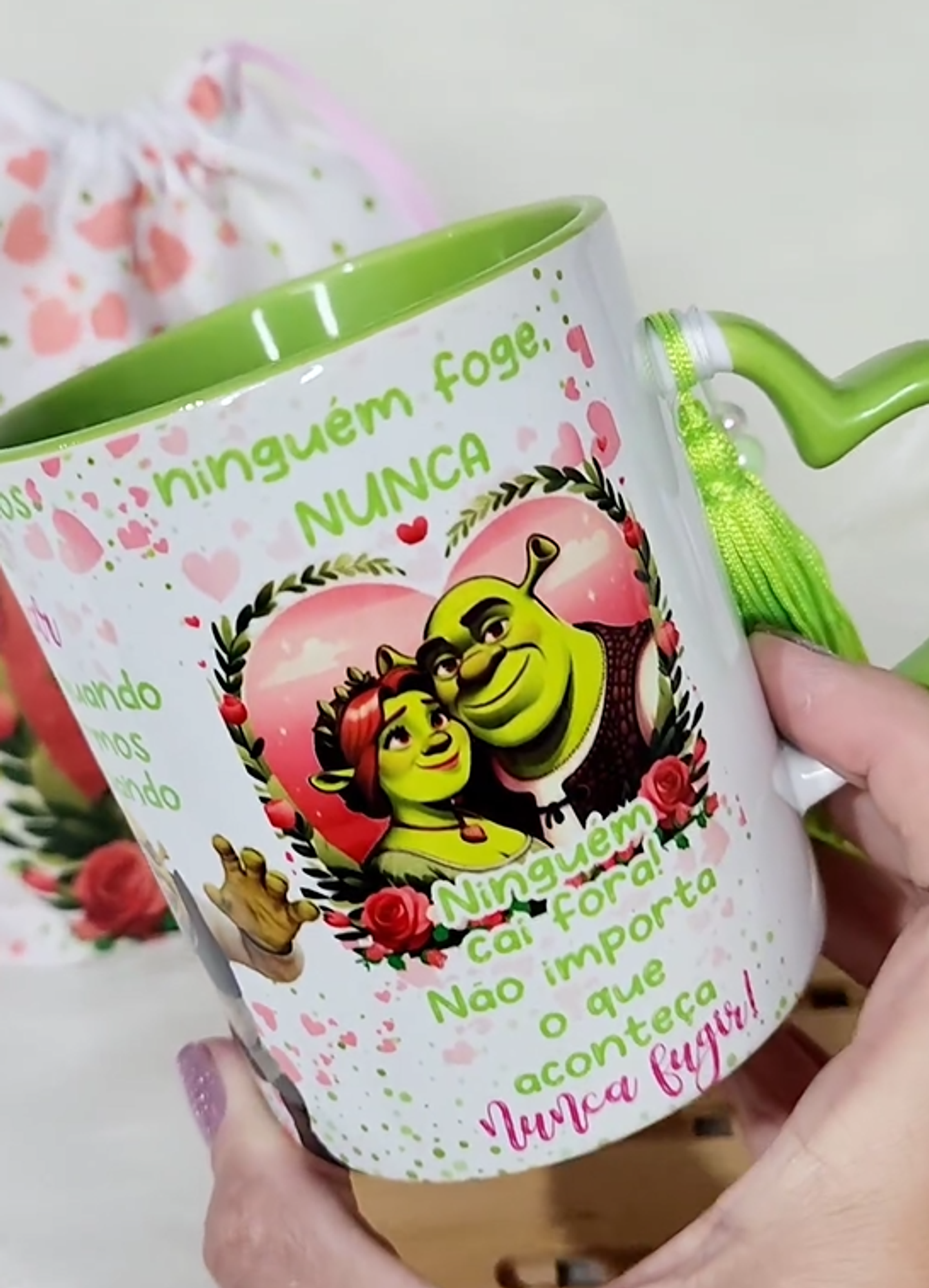 Artes Caneca O que a Gente Vai Prometer Um Para o Outro Shrek e Fiona Arquivos Editável 4