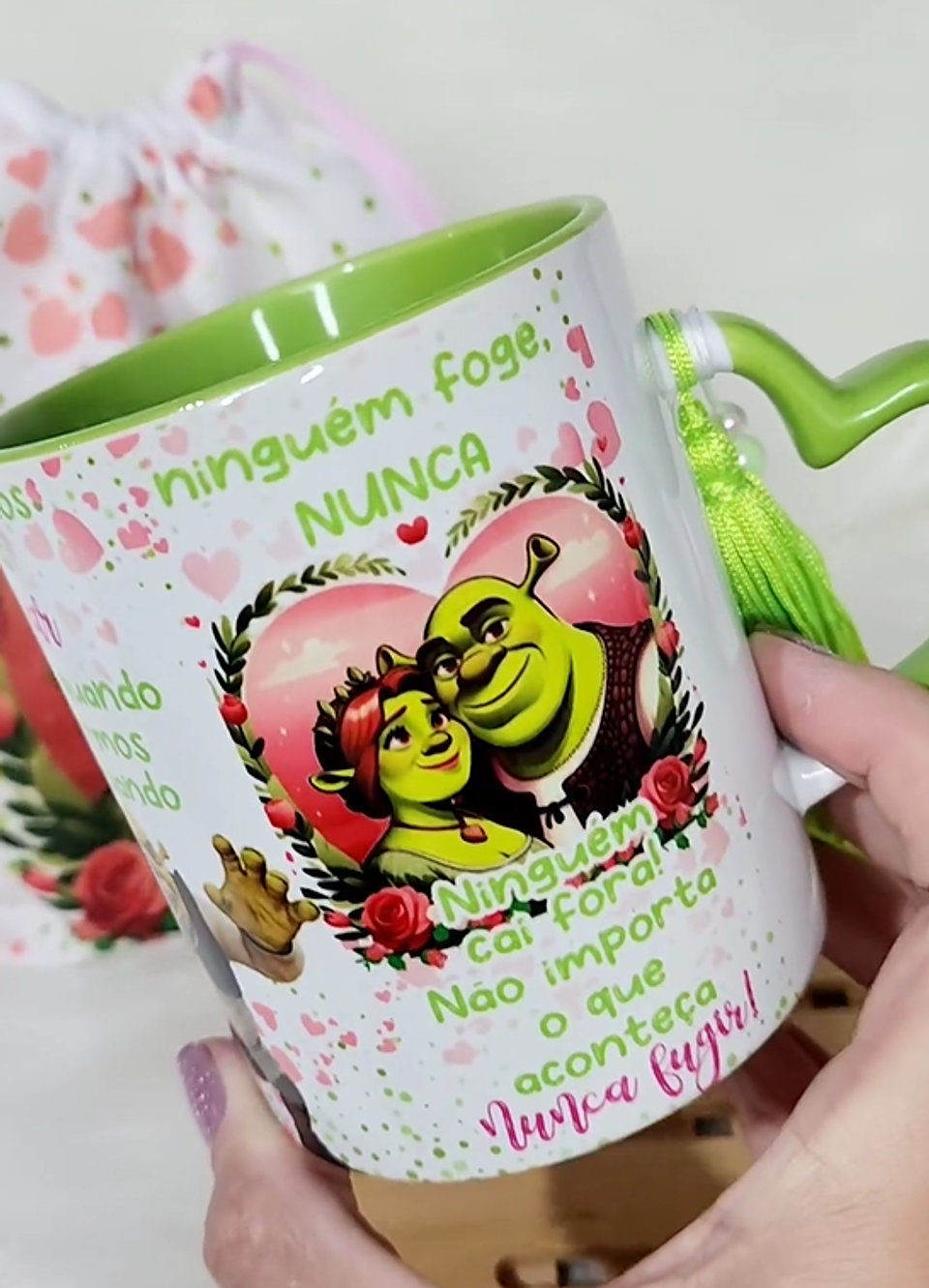 Artes Caneca O que a Gente Vai Prometer Um Para o Outro Shrek e Fiona Arquivos Editável 4