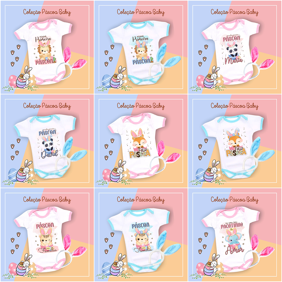 36 Arte para Caneca Almofada e Body Páscoa Baby Arquivo Editável  1