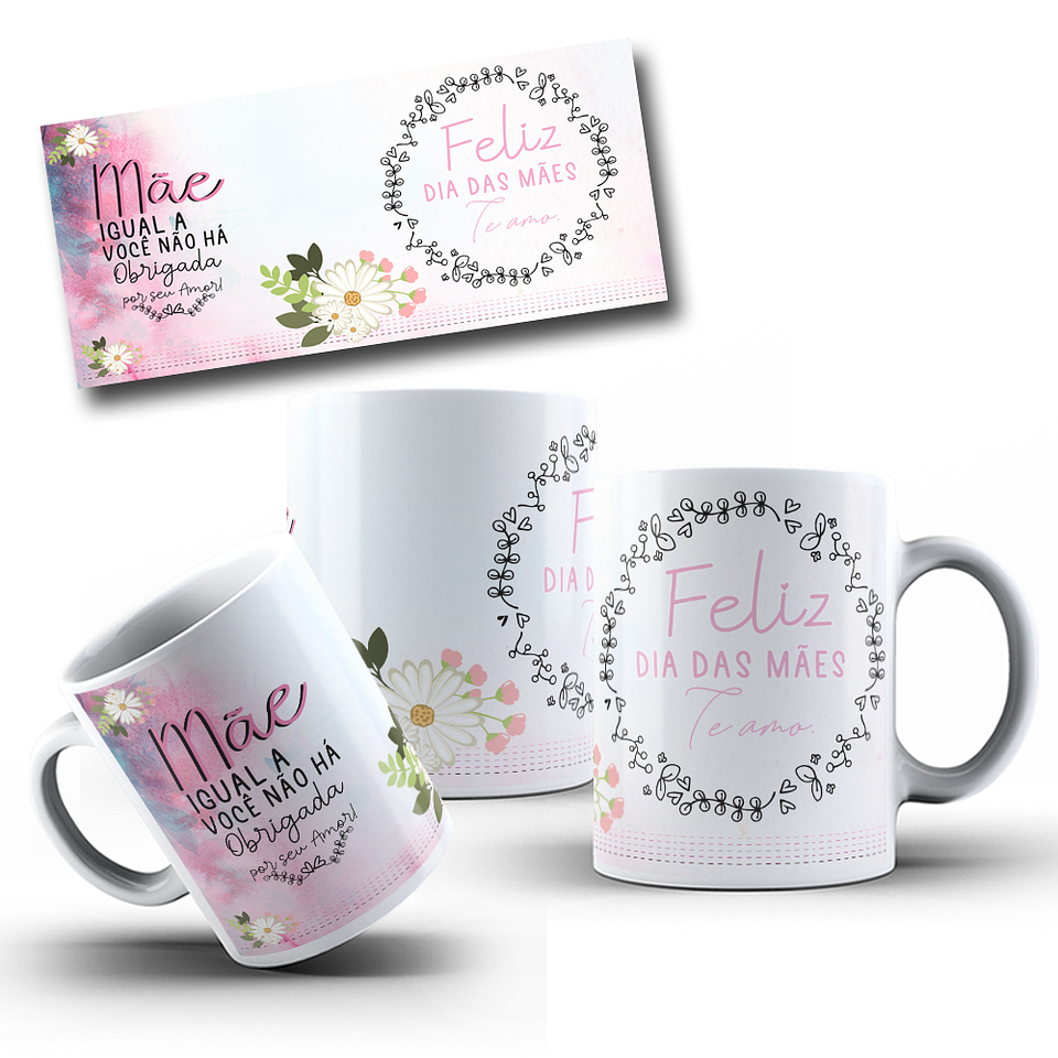30 Arte para Caneca Ee Azulejo Dia das Mães Arquivo Editável 11