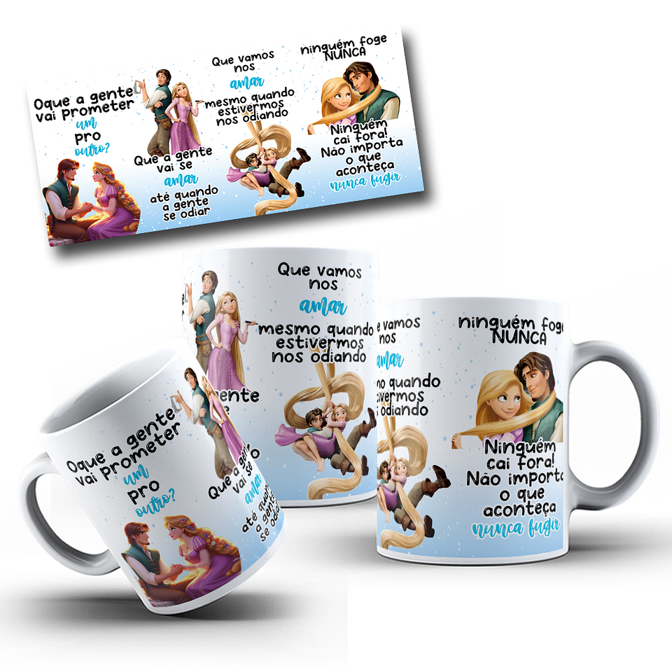 Artes Caneca O que a Gente Vai Prometer Um Para o Outro Rapunzel Arquivos Editável  2