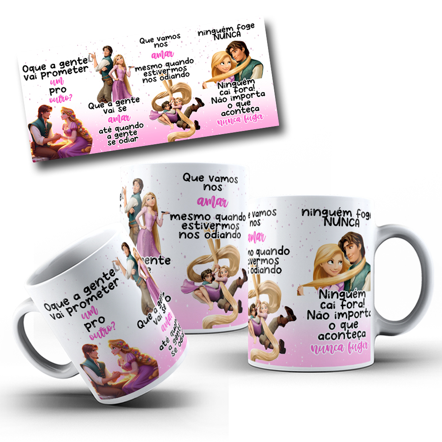 Artes Caneca O que a Gente Vai Prometer Um Para o Outro Rapunzel Arquivos Editável  3