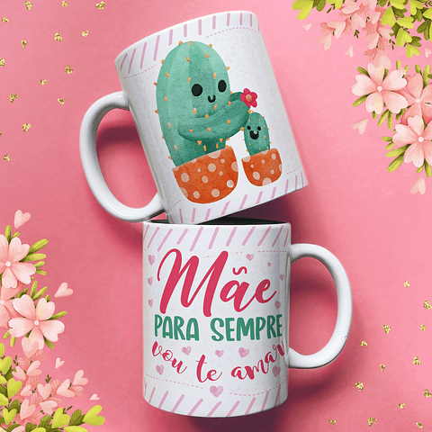 25 Artes para Caneca e Azulejo Dia das Mães Cactos Arquivo em Jpg 