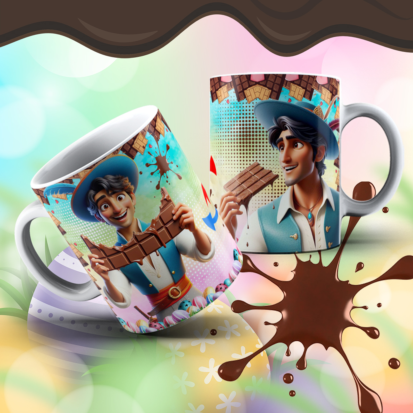 12 Arte para Caneca Páscoa Real dos Principes Arquivo Editável  12