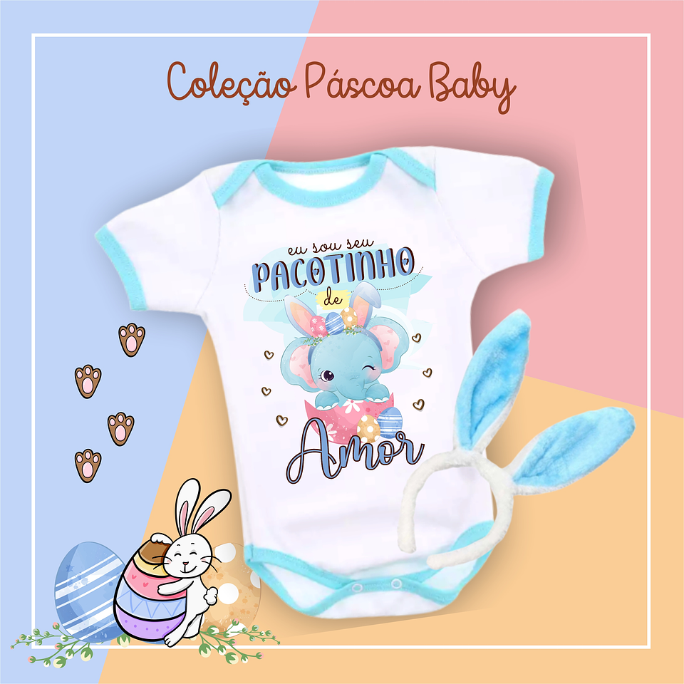 36 Arte para Caneca Almofada e Body Páscoa Baby Arquivo Editável  8