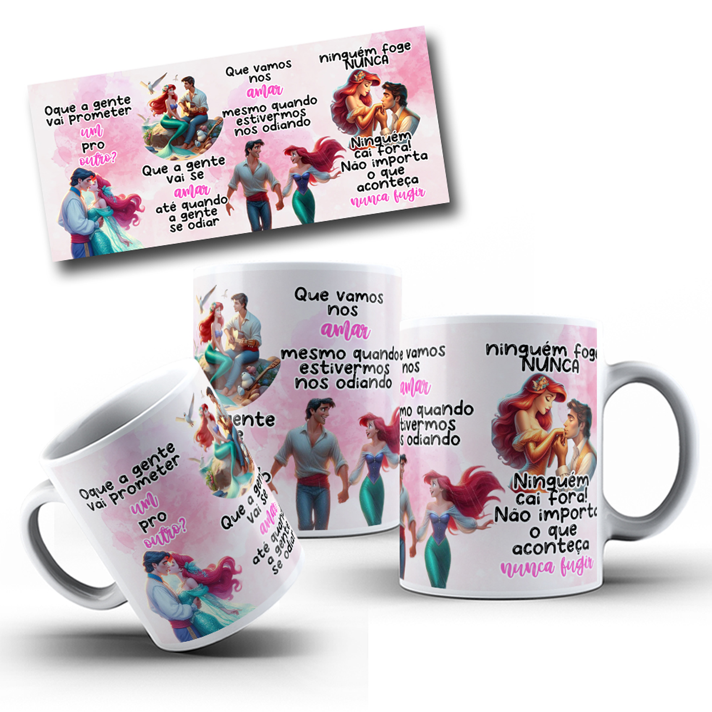 Artes Caneca O que a Gente Vai Prometer Um Para o Outro Sereia Ariel Arquivos Editável 1