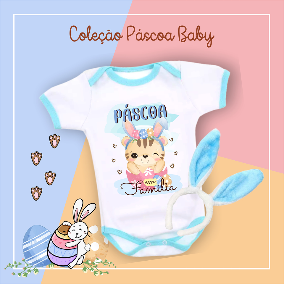 36 Arte para Caneca Almofada e Body Páscoa Baby Arquivo Editável  10
