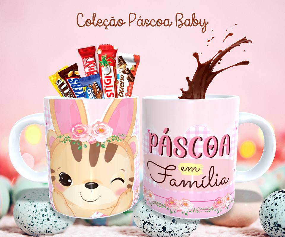 36 Arte para Caneca Almofada e Body Páscoa Baby Arquivo Editável  11