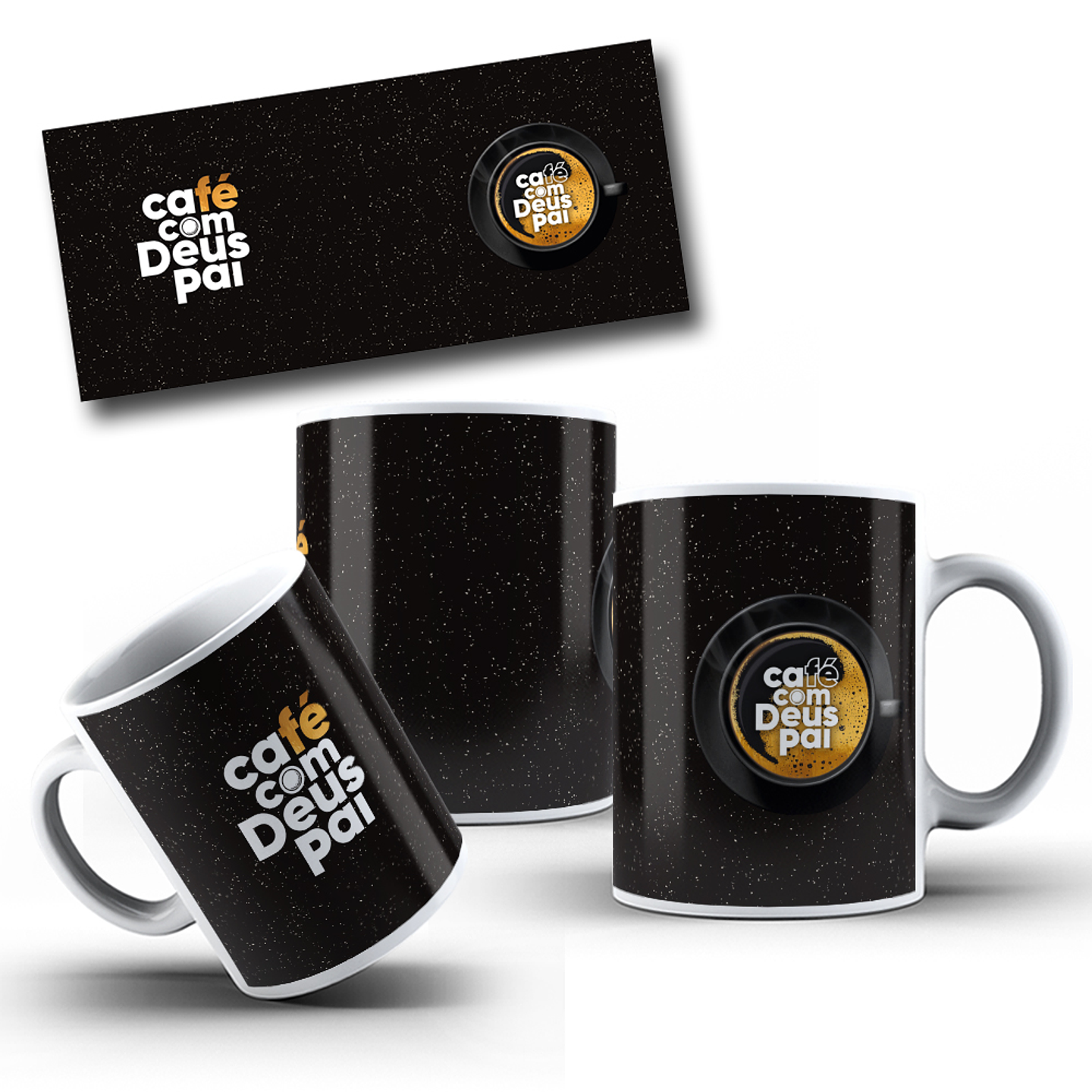 Artes Caneca Café com Deus Pai Arquivos em Jpg 2