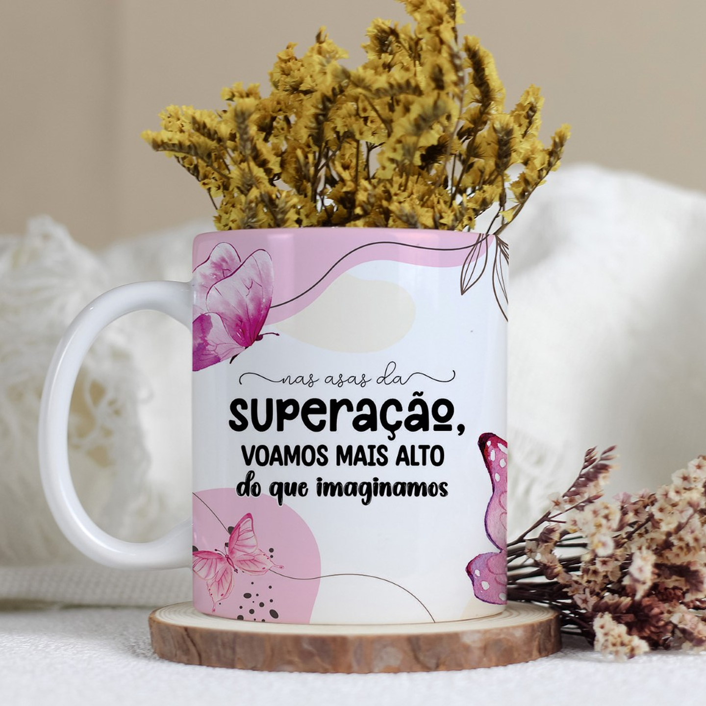 5 Arte para Caneca Borboleta Frases Superação Motivacional Arquivo Editável 3