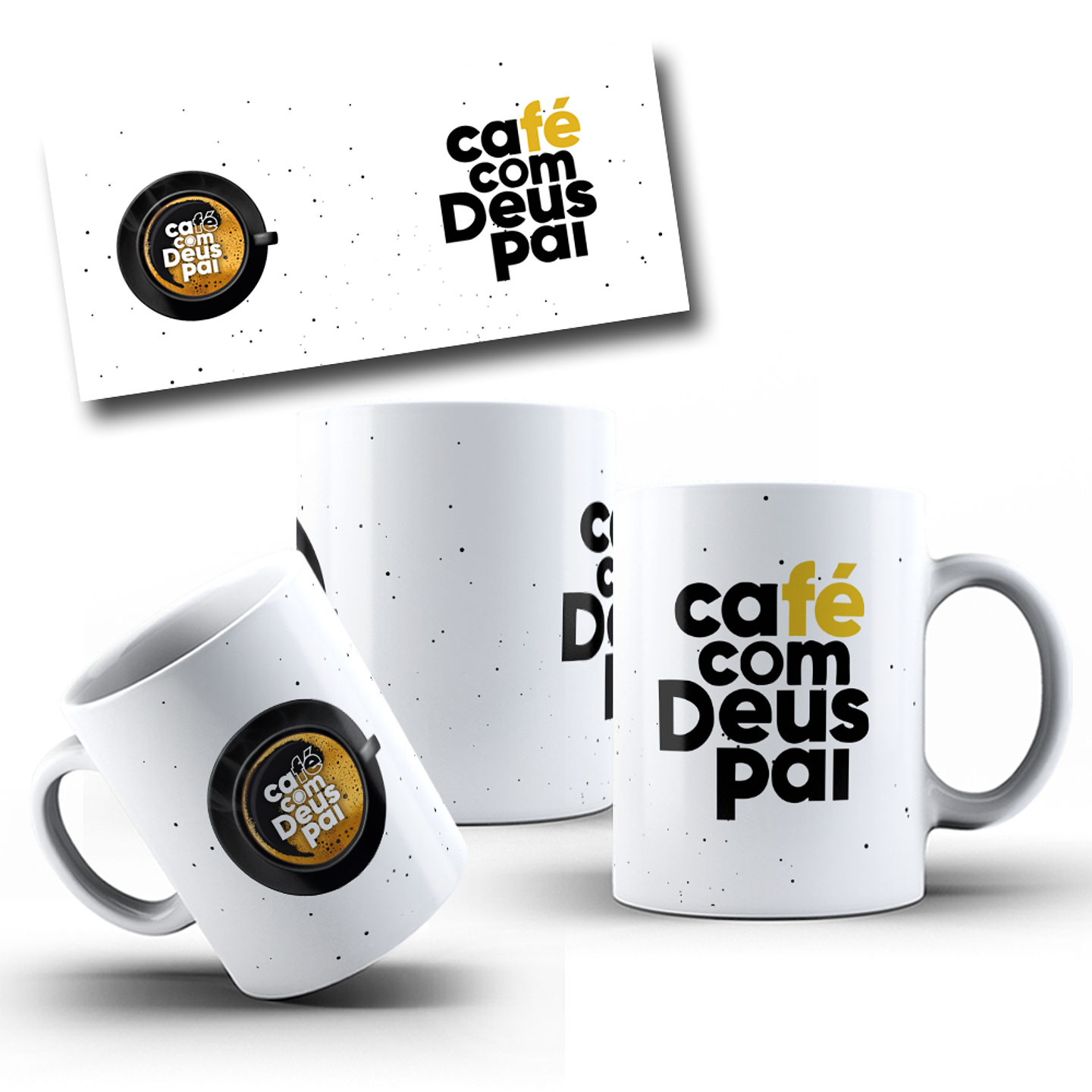 Artes Caneca Café com Deus Pai Arquivos em Jpg 4