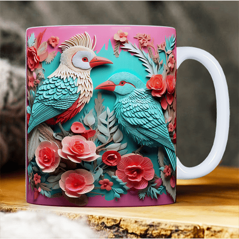 30 Artes para Caneca Animais 3d Arquivo em Jpg