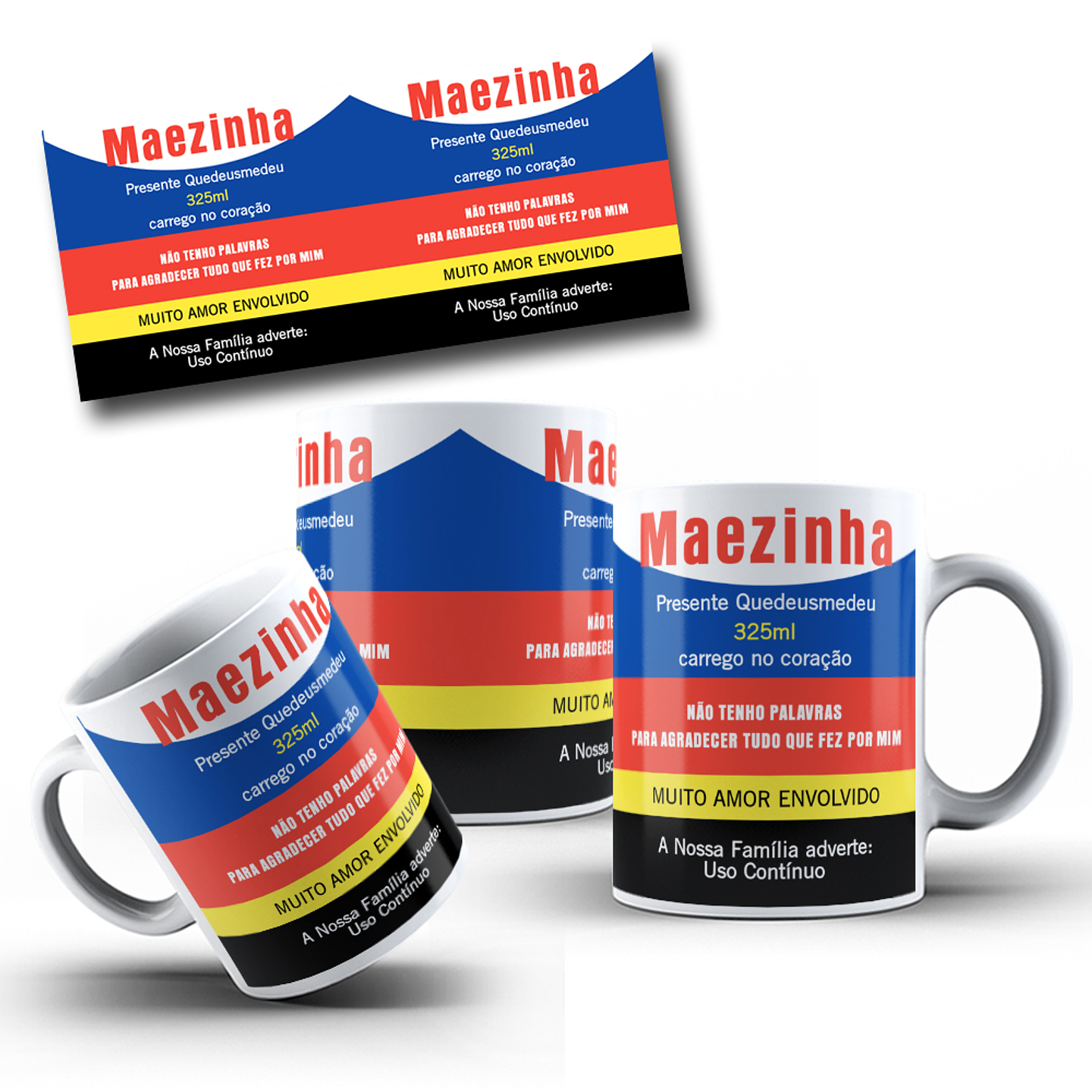 4 Arte para Caneca Remédio Dia das Mães Arquivo em Jpg 4