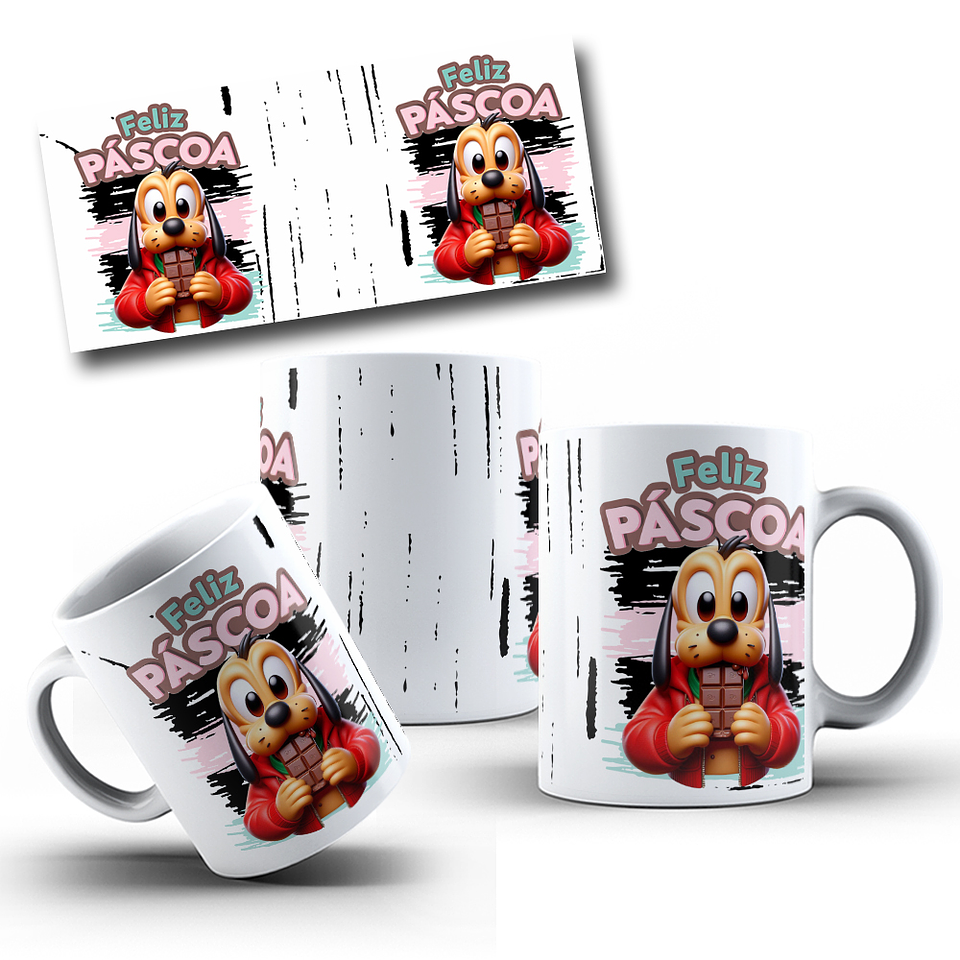 5 Arte para Caneca Páscoa Disney 3d Arquivo Editável 5
